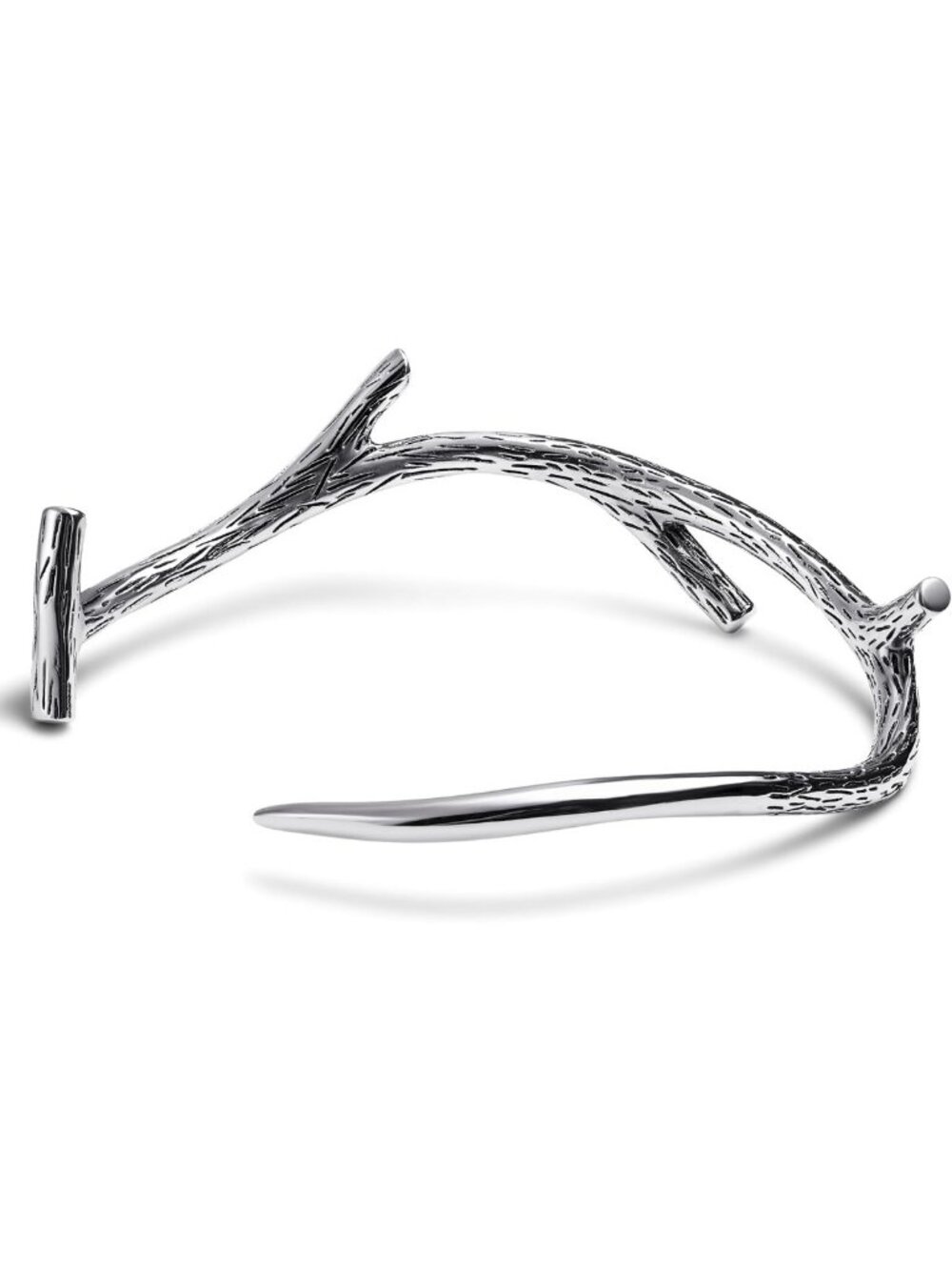 Nature-Inspired Textured Cuff Bracelet for Men | Premium Sterling Silver